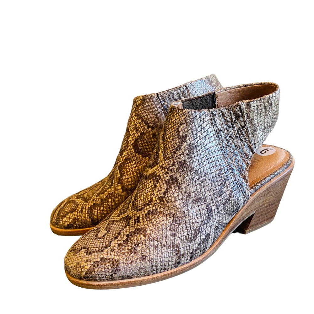 Gentle Souls Boots Ankle Harlie Python Sling Back 6 - Picture 2 of 8